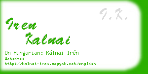 iren kalnai business card